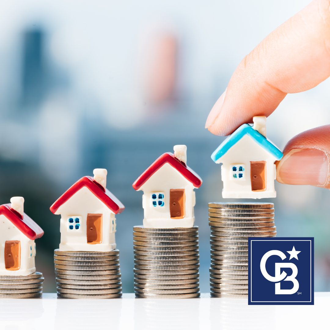 Home showing steady upward growth, symbolizing home equity increasing over time—representing real estate as a great investment.